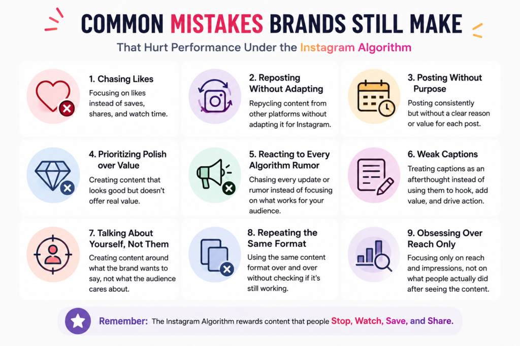 Common Instagram content marketing mistakes brands still make.